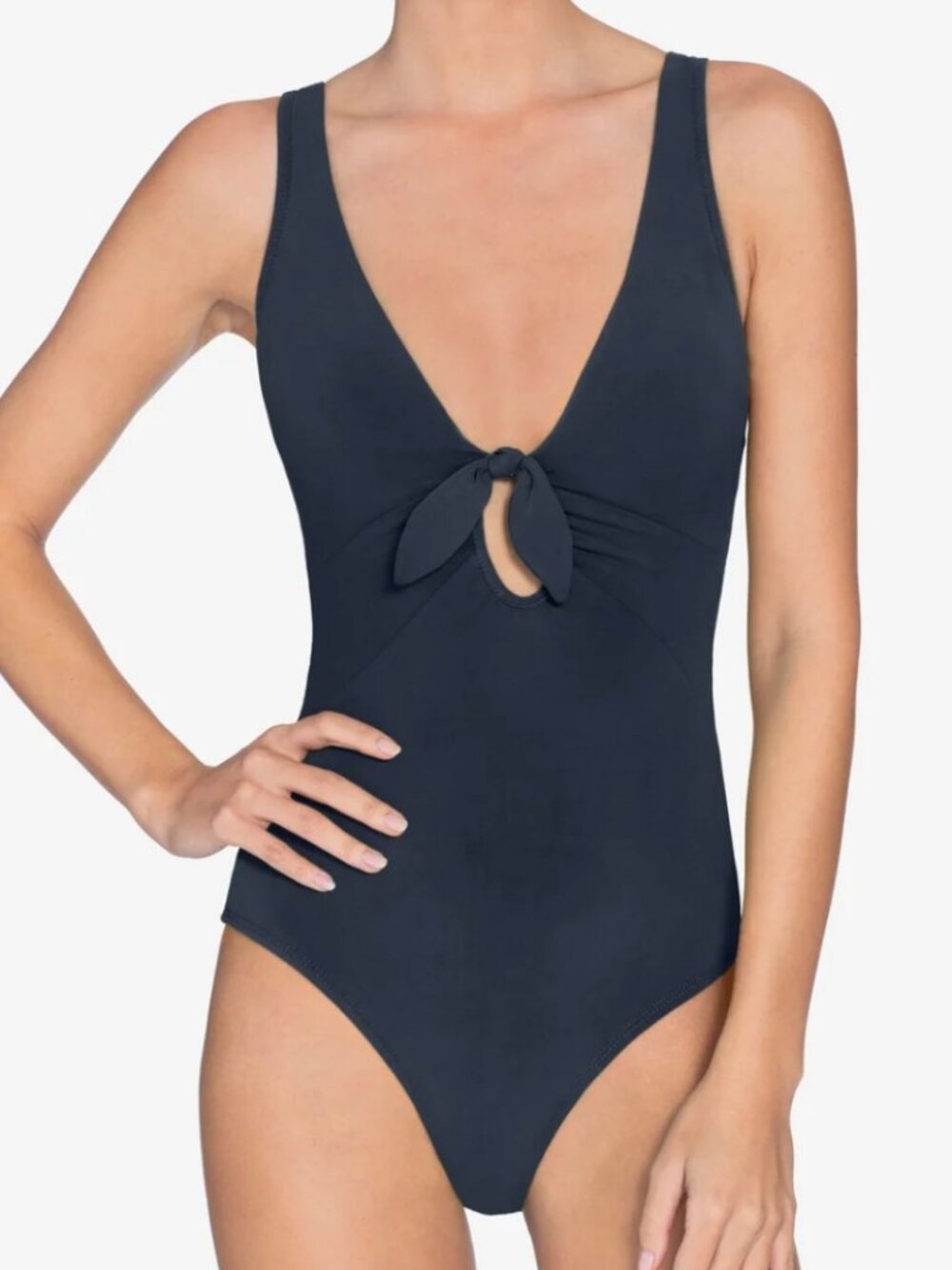 Robin Piccone Ava Knot One Piece in Navy
